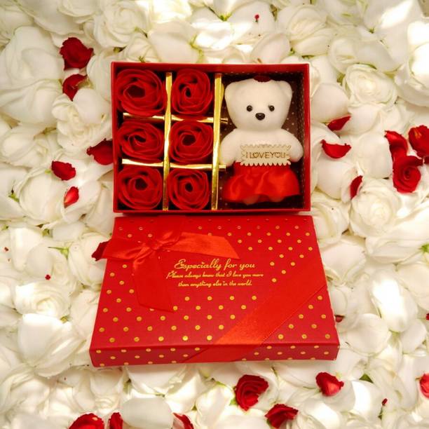Anantamitra Artificial Flower, Soft Toy, Showpiece Gift Set