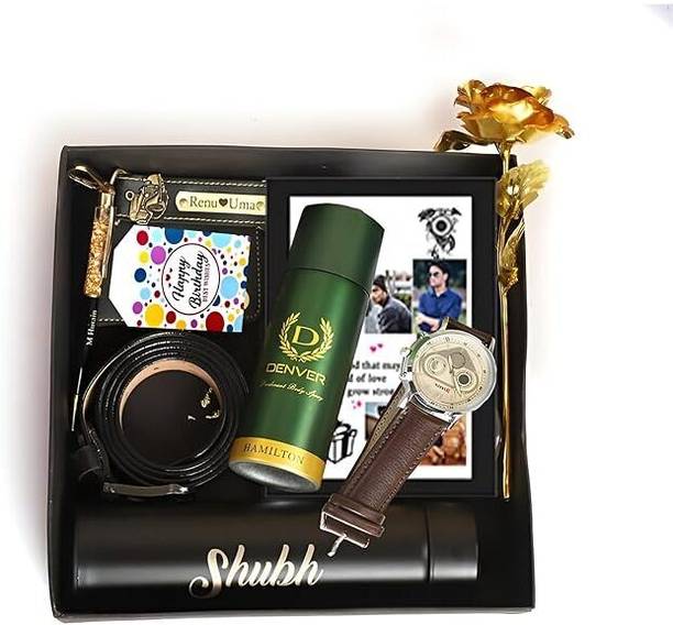 Theworldofgifts Artificial Flower, Belt, Keychain, Wallet, Photoframe, Perfume, Watch, Pen Gift Set