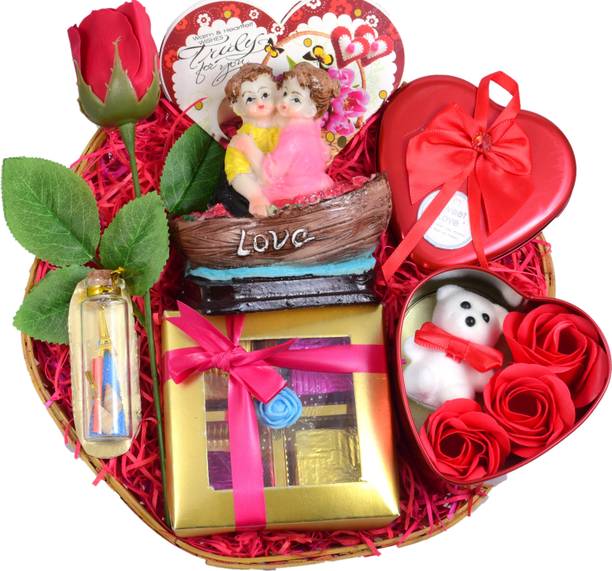 MANTOUSS Artificial Flower, Greeting Card, Message Pills, Showpiece Gift Set