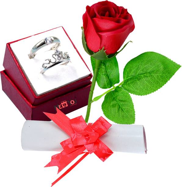 ME&YOU Greeting Card, Jewelry, Artificial Flower Gift Set