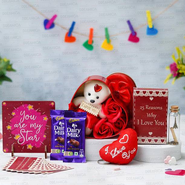 Dreamica Showpiece, Keychain, Soft Toy, Message Pills, Greeting Card Gift Set