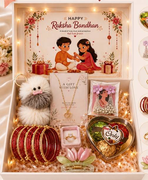 NOVVAA Gift Box, Greeting Card, Jewellery, Keychain, Key Ring, Rice Light, Sticker Gift Set