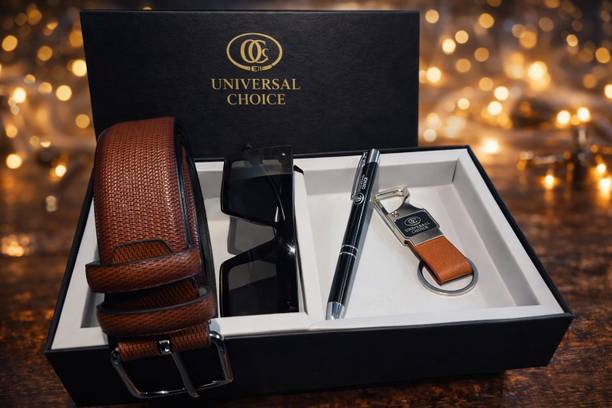 UNIVERSALCHOICE Belt, Gift Box, Pen, Keychain Gift Set