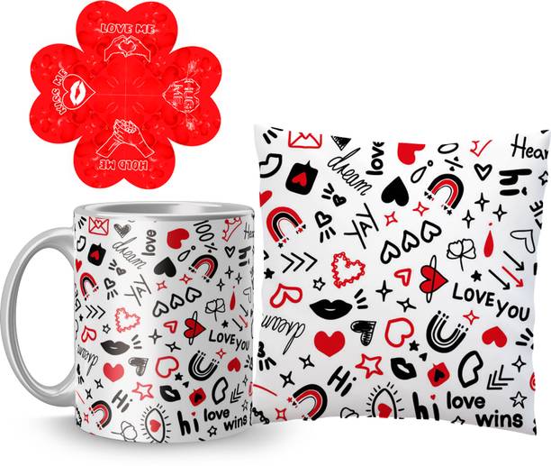 Dreamcart Cushion, Mug, Greeting Card Gift Set