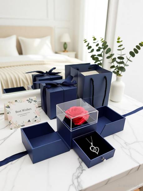 DANAVBOX Jewellery, Artificial Flower, Greeting Card, Showpiece Gift Set