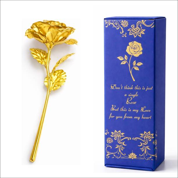 RANGOLI 100% Genuine Gold Rose Gold Rose Artificial Flower