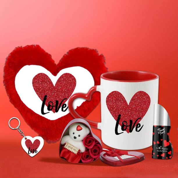 iinfinize Mug, Cushion, Perfume, Keychain, Soft Toy Gift Set