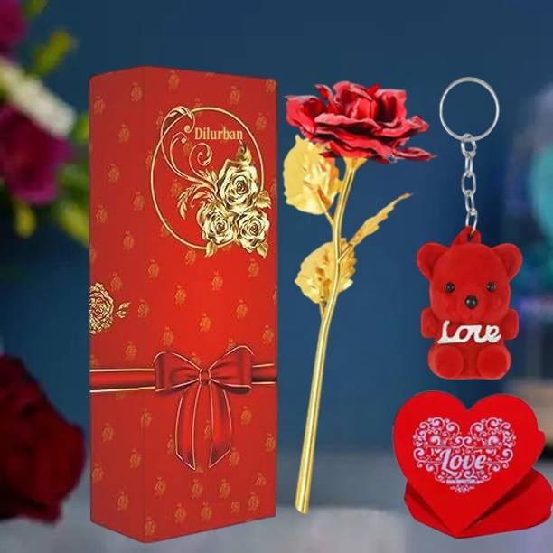 Oajao Artificial Flower, Greeting Card, Keychain Gift Set