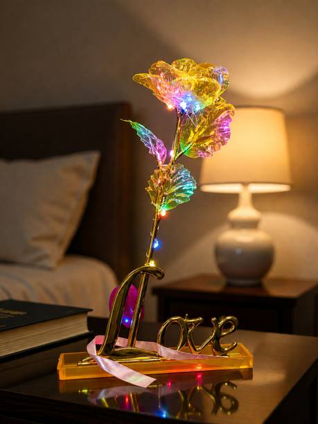 Wagwanfly Artificial Flower, Lamp Gift Set