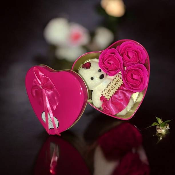 LeafBlu Artificial Flower, Soft Toy, Showpiece, Greeting Card Gift Set