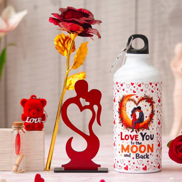 Tonkwalas Artificial Flower, Showpiece, Sipper, Keychain, Message Pills Gift Set