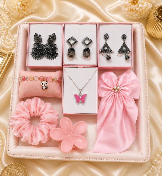 SIMHARIT Artificial Flower, Gift Box, Jewellery Gift Set