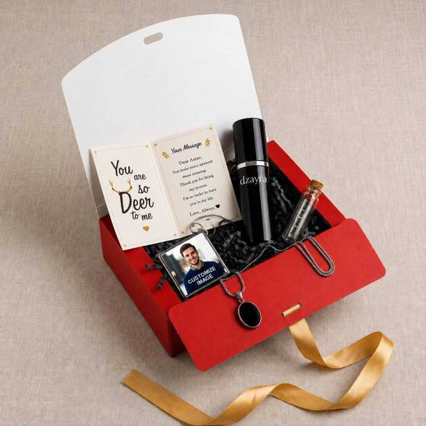 Dzayra Greeting Card, Jewellery, Perfume, Keychain Gift Set