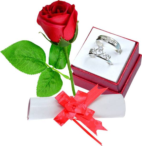 ME&YOU Greeting Card, Jewelry, Artificial Flower Gift Set