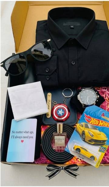 MahiAuraCo Wallet, Watch, Belt, Keychain, Perfume Gift Set