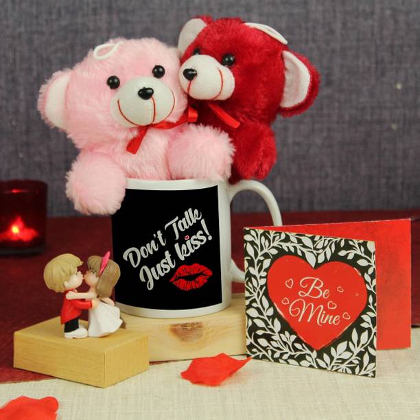 TIED RIBBONS Showpiece, Mug, Soft Toy, Greeting Card Gift Set