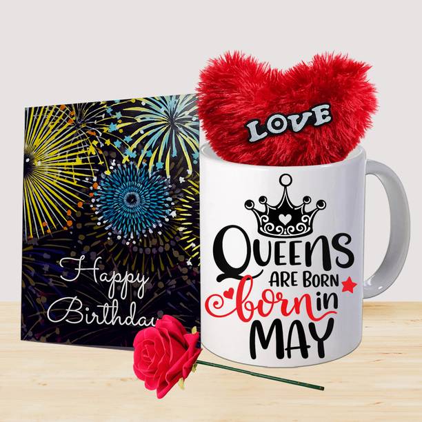 PaMeG Mug, Greeting Card, Artificial Flower, Soft Toy Gift Set