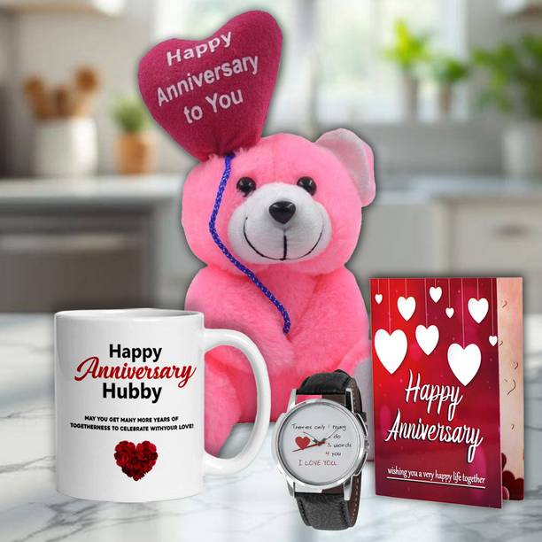 ME&YOU Greeting Card, Watch, Mug, Soft Toy Gift Set