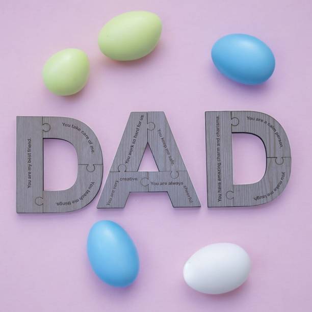 StarLaser Father's day DAD shapped Message card Puzzle with Message CD Greeting Card