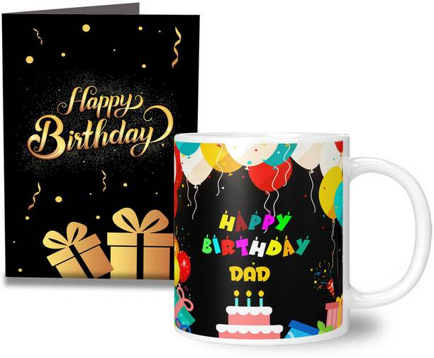 TrendoPrint Printed Dad Cup For Birthday & Anniversary Gifts with Greeting Card (GC232) Ceramic Coffee Mug