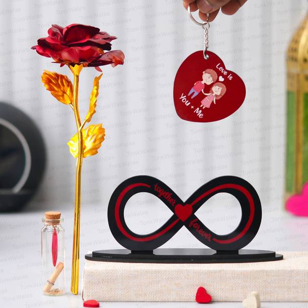 Tonkwalas Artificial Flower, Showpiece, Keychain, Message Pills Gift Set