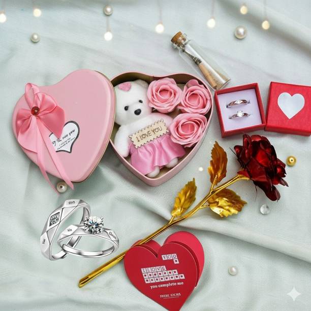 PRIDE STORE Artificial Flower, Jewellery, Soft Toy, Message Pills, Showpiece, Greeting Card Gift Set