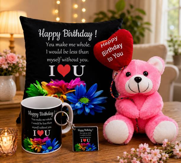 ME&YOU Cushion, Mug, Keychain, Soft Toy Gift Set