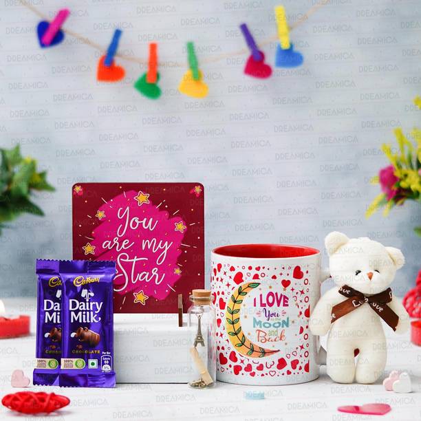 Dreamica Mug, Showpiece, Message Pills, Soft Toy Gift Set
