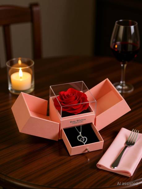 DANAVBOX Jewellery, Artificial Flower, Greeting Card, Showpiece Gift Set