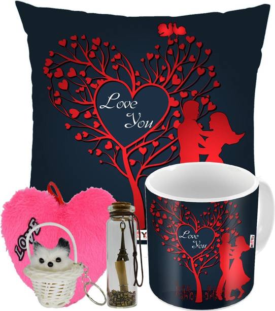 ME&YOU Cushion, Mug, Keychain, Message Pills, Soft Toy Gift Set