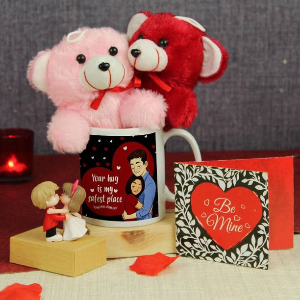 TIED RIBBONS Showpiece, Mug, Soft Toy, Greeting Card Gift Set