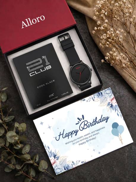 Alloro Watch, Perfume, Greeting Card Gift Set