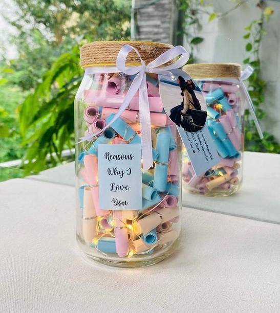 CTW Showpiece, Bottle, Message Pills, Artificial Flower Gift Set