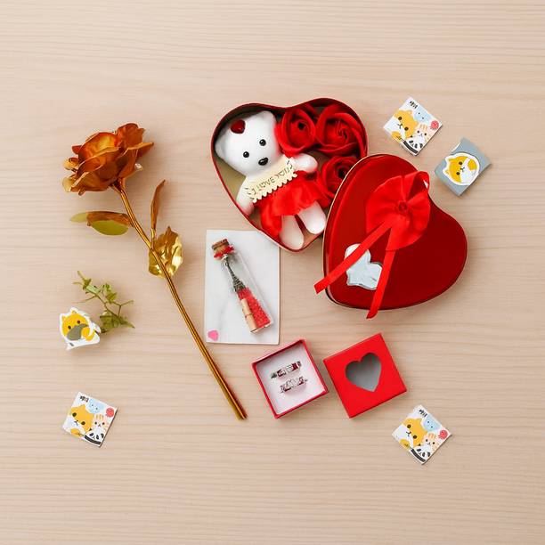 THE CLICK INDIA Artificial Flower, Jewellery, Soft Toy, Message Pills Gift Set