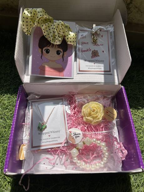 Wrapped whimsy hampers Jewellery, Keychain, Soap, Bracelet, Gift Box Gift Set