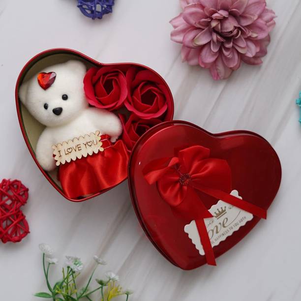 Bloombec Artificial Flower, Soft Toy Gift Set