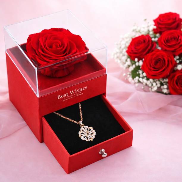 THE CLICK INDIA Jewellery, Artificial Flower, Greeting Card, Gift Box Gift Set