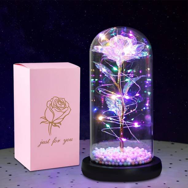 Shreeshann Artificial Flower, Lamp Gift Set