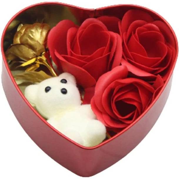 god & god's Artificial Flower, Showpiece, Soft Toy Gift Set