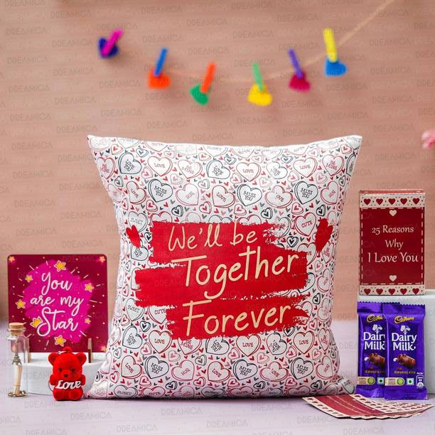 Dreamica Cushion, Showpiece, Greeting Card, Message Pills, Keychain, Coaster Gift Set