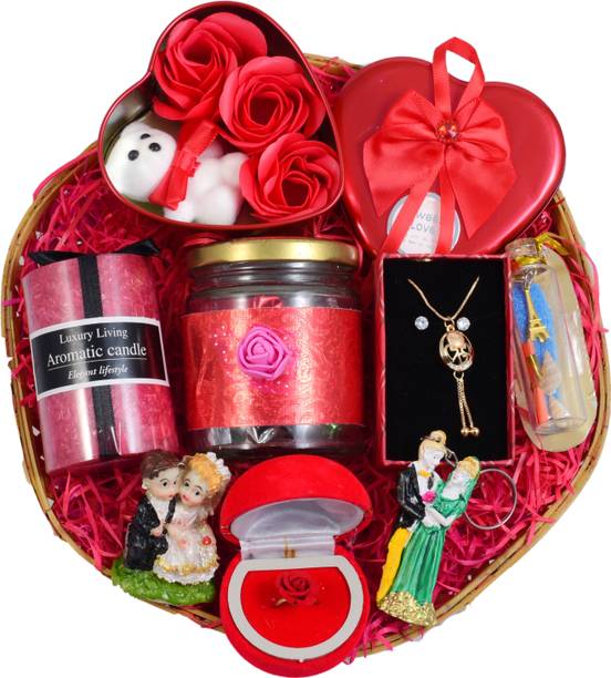 MANTOUSS Greeting Card, Artificial Flower, Message Pills, Keychain, Showpiece, Jewellery Gift Set