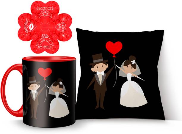 Dreamlivproducts Cushion, Mug, Greeting Card Gift Set