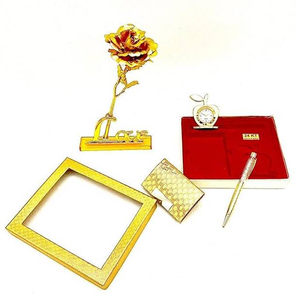 JEWEL FUEL Artificial Flower, Card Holder, Pen, Showpiece Gift Set