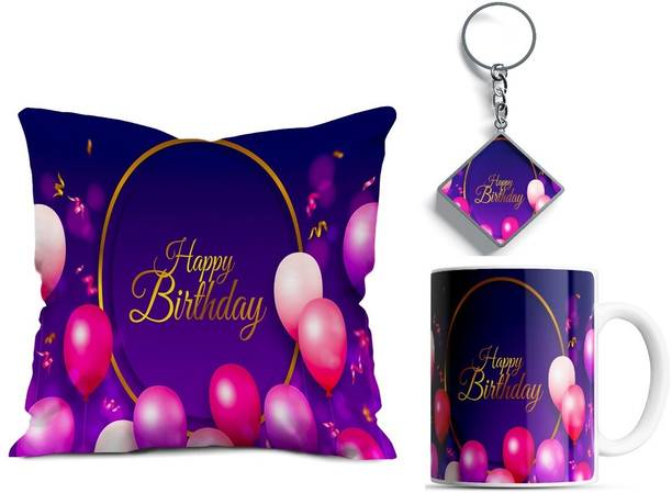 Posh Presents Cushion, Mug, Keychain, Card Holder Gift Set