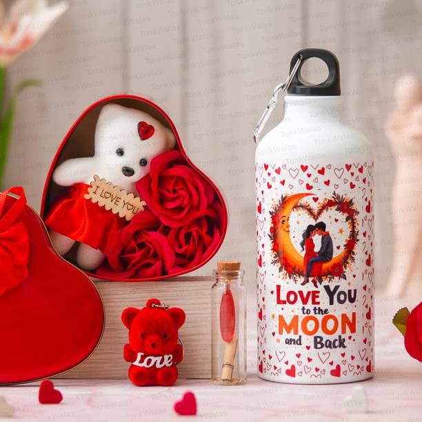 Tonkwalas Artificial Flower, Soft Toy, Sipper, Keychain, Message Pills Gift Set