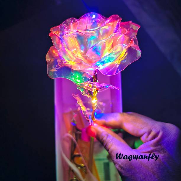 Wagwanfly Artificial Flower, Lamp Gift Set
