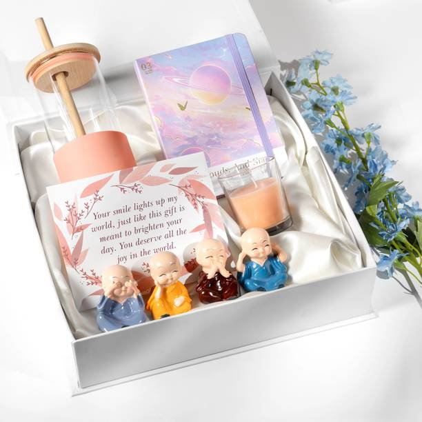 Rarejoy Greeting Card, Showpiece, Candle, Dairy, Sipper Gift Set