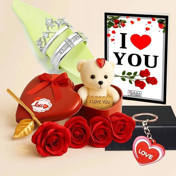 OddClick Showpiece, Soft Toy, Greeting Card, Artificial Flower, Message Pills Gift Set