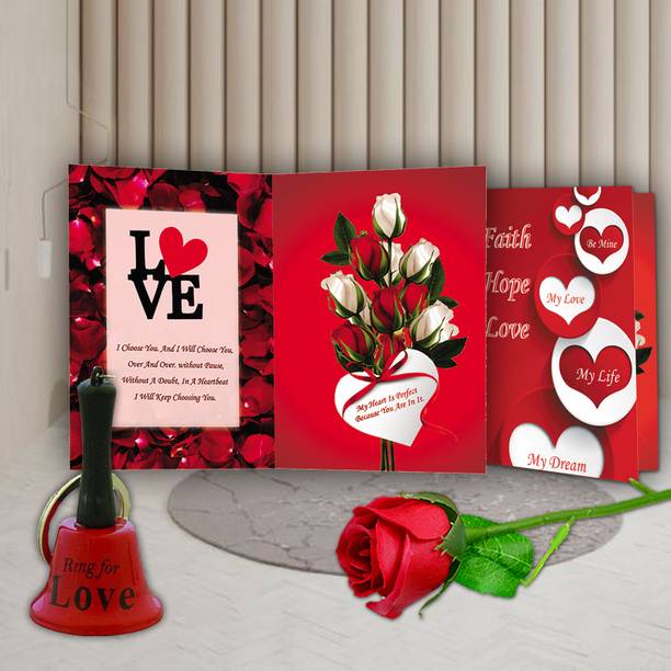 ME&YOU Artificial Flower, Greeting Card, Gift Box Gift Set