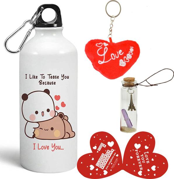 Radiant Crafts Sipper, Soft Toy, Keychain, Message Pills, Greeting Card Gift Set